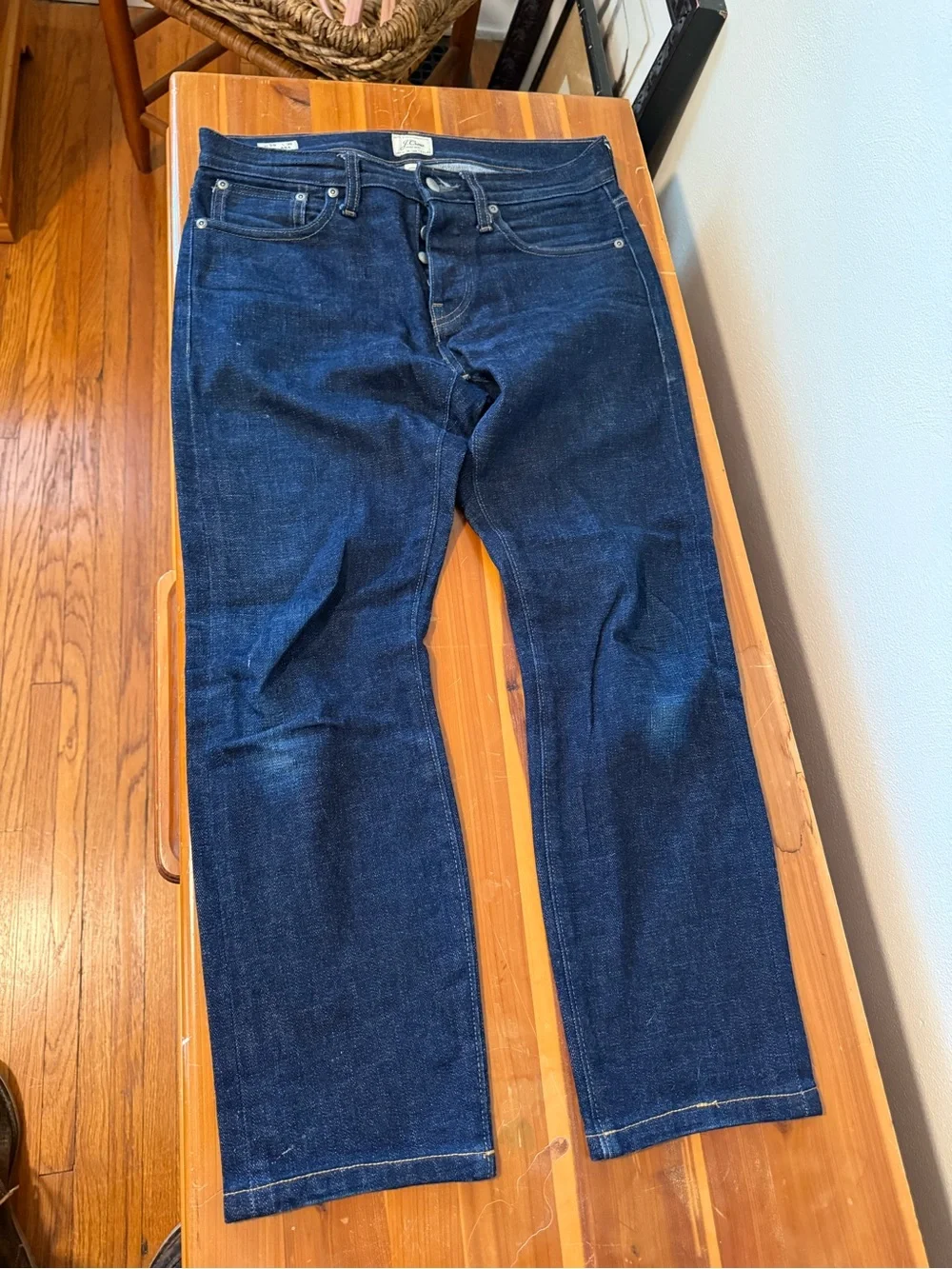 2 pair- J. Crew Selvedge Slim Jeans 1 dark and 1 medium wash